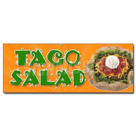 Signmission 12in TACO SALAD DECAL sticker mexican food restaurant burrito black beans bus, D-12 Taco Salad D-12 Taco Salad
